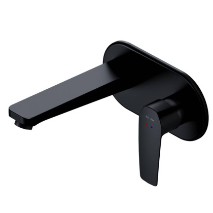 F90A72222 Gem, Смеситель д/умывальника, монтируемый в стену, чёрный, шт.