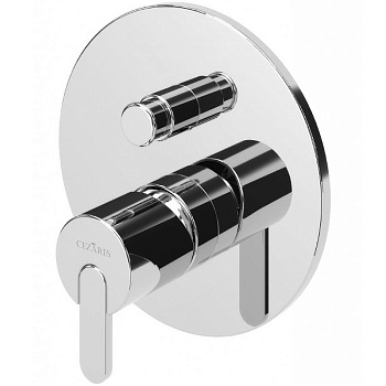 LEAF-VDIM-01 Встраиваемый однорычажный смеситель на 2 выхода, исполнение хром