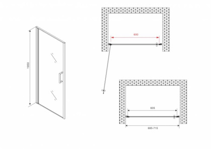 Душевая дверь ABBER Sonnenstrand AG04070M