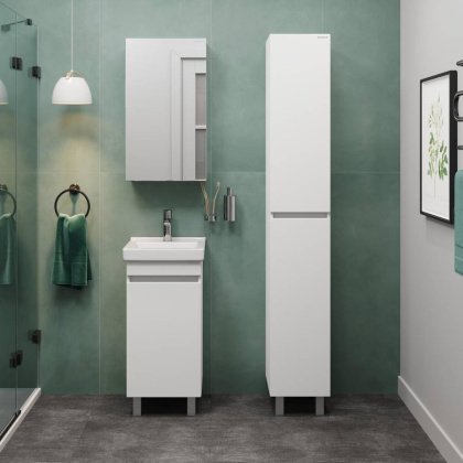 Тумба Onika Милтон Квадро 40 напольная, белая (ум.Визит 40)