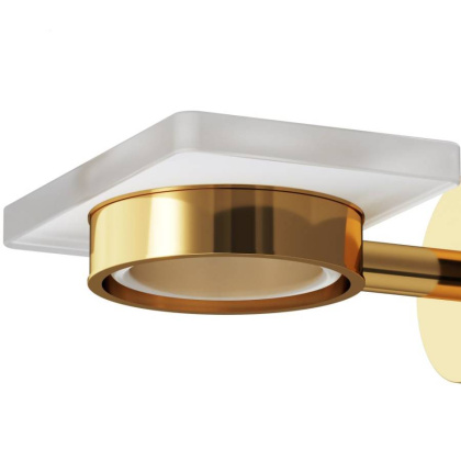 Стеклянная мыльница с настенным держателем, золото A85A34299 Стеклянная мыльница с настенным держателем, золото A85A34299