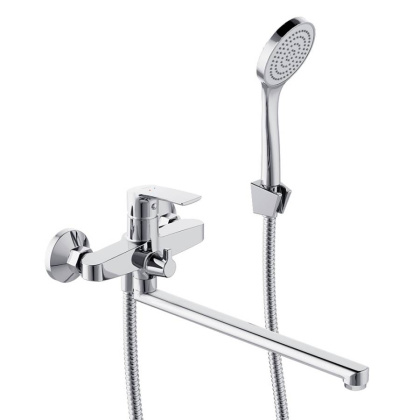 489500000 Eclipse 2.0 Смеситель для ванной и душа с универсальным изливом и душ.набором, хром