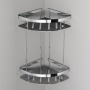 A7454200 Sense L Полка для душа угловая двухъярусная, хром