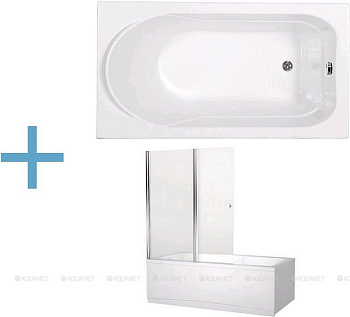 Акриловая ванна Aquanet West 120x70 (+ шторка Aquanet Alfa 4 NF6222-pivot) Акриловая ванна Aquanet West 120x70 (+ шторка Aquanet Alfa 4 NF6222-pivot)