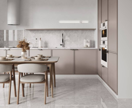 Mramor Chic Silver Керамогранит серый 60х120 Полированный