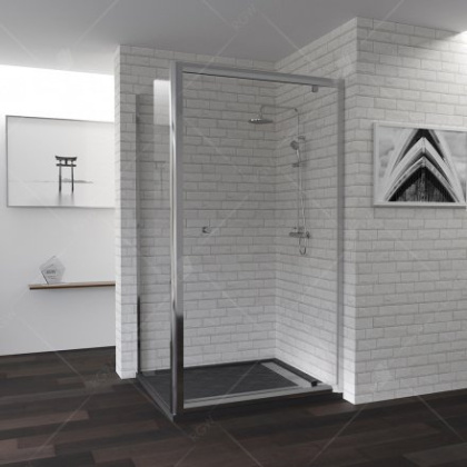 Душевой уголок RGW PA-43, 04084389-11, 80 х 90 x 185 см, дверь распашная, стекло прозрачное, хром