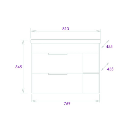 Тумба Onika Легран 80 подвесная, дуб галифакс (ум. Фостер 80 Пр.)