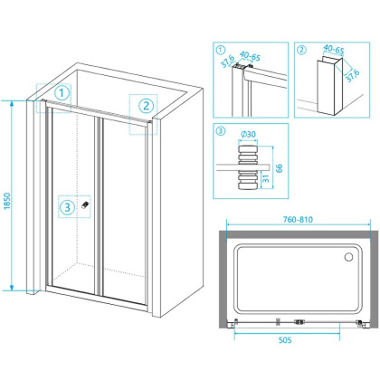 Душевая дверь RGW Classic CL-21 80 04092108-11 профиль Хром стекло прозрачное