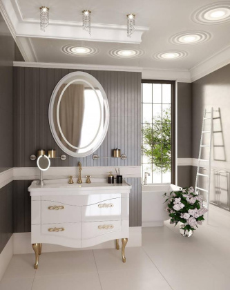 Тумба Onika Адель 105 напольная, белая (ум. Модерн 105)