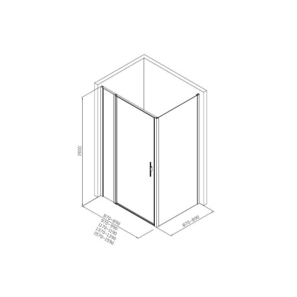 Душевой уголок Allen Brau Priority 160x90 3.31039.BBA + 3.31045.BBA черный браш Душевой уголок Allen Brau Priority 160x90 3.31039.BBA + 3.31045.BBA черный браш