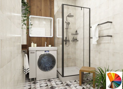 Тумба напольная под умывальник Riga Luxe 800х590 правосторонняя (ШхГхВ) 180х576х860