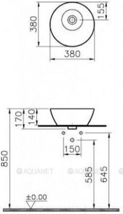 Geo Раковина-чаша 38cm-цвет белый