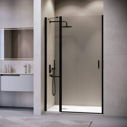Душевая дверь 100*195 RGW LE-004-B Чёрный/Прозрачное/6 мм