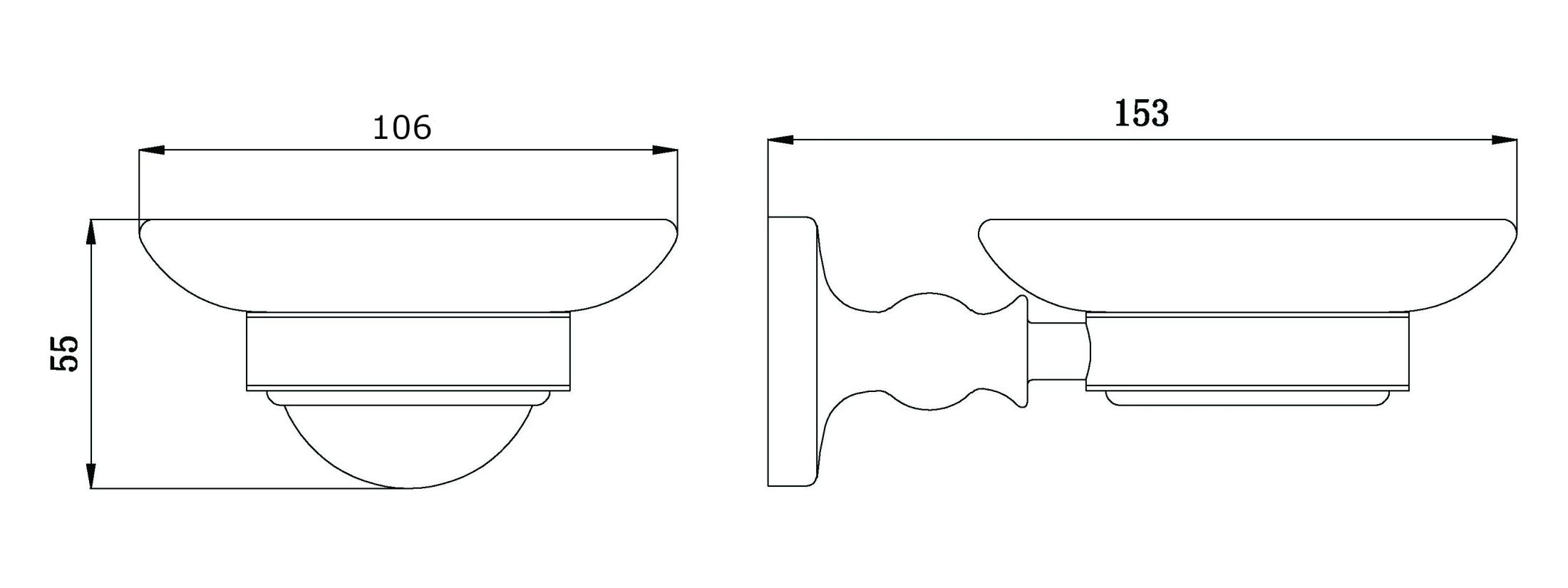 Мыльница стеклянная RUSH Crete, 5х11х15 см, цвет белый с бронзой, CR35411