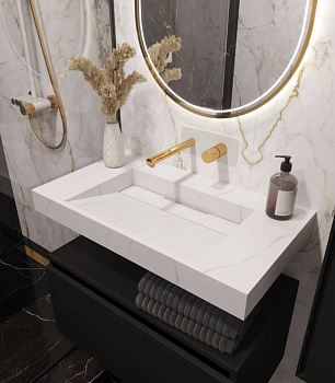 Столешница моноблок FLAT CALACATTA (810*452*80)