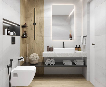 Керамогранит Laparet Urban Dazzle Bianco белый лаппатированный 60х60 (4шт_1,44м2), м2