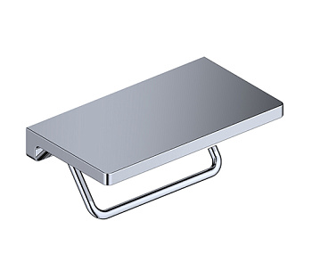 Держатель туалетной бумаги с полочкой для телефона, 20х7,9х11, хром, K-1425