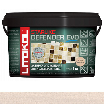 Затирка эпоксидная STARLIKE DEFENDER EVO, S.205 TRAVERTINO 1кг Затирка эпоксидная STARLIKE DEFENDER EVO, S.205 TRAVERTINO 1кг