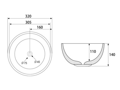 Раковина Abber Bequem 32х32 AC2106 Раковина Abber Bequem 32х32 AC2106