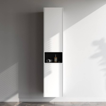 Шкаф с полками 40 см, высота 90 см, белый матовый, универсальный M8FCH04029WM