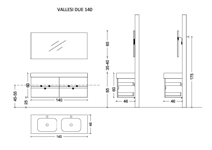 Тумба без раковины Vallessi 140*46см Stone Grey 837-140-GS Boheme Тумба без раковины Vallessi 140*46см Stone Grey 837-140-GS Boheme