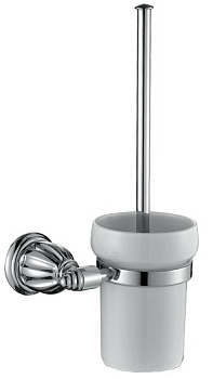 Ерш для туалета RUSH Socotra, 4х20х16 см, хром и белый, ST12710