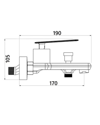 Orange LINE M06-100cr Смеситель для ванны/душа
