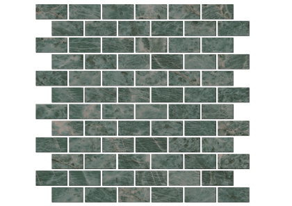 Декор MM13123 Эвора Зеленый (32см*30см*11мм) (5шт/0,48м2) Глянцевый Мозаичный, шт