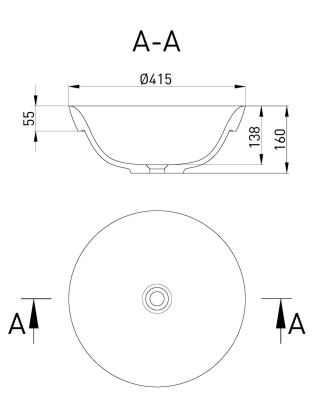 Раковина Salini Marea 41.5 03 1802203M Белая матовая Раковина Salini Marea 41.5 03 1802203M Белая матовая
