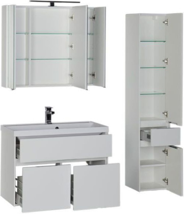 Мебель для ванной Aquanet Латина 90 белый Мебель для ванной Aquanet Латина 90 белый
