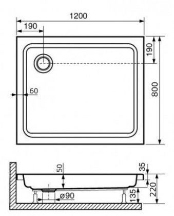 Душевой поддон RGW Style 80 x 120 см прямоугольный, акриловый, белый, 16180282-11 Душевой поддон RGW Style 80 x 120 см прямоугольный, акриловый, белый, 16180282-11