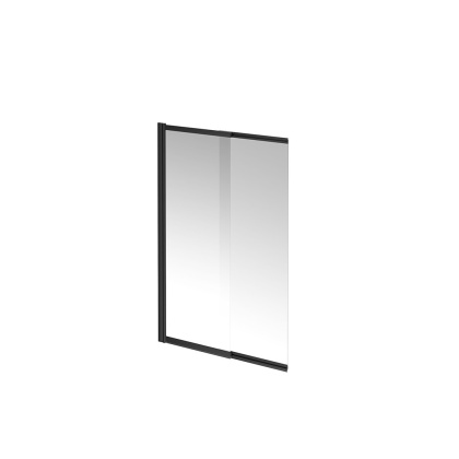 Шторка на ванну vetro, раздвижная, 100х150, матовый черный 