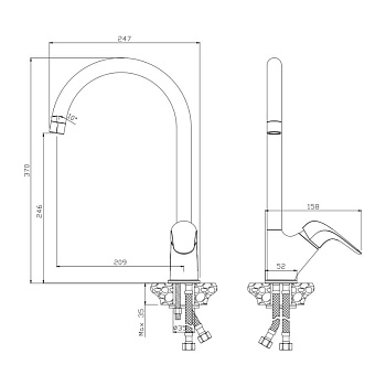 Смеситель д/кухни CASTILLA, арт.07431CS