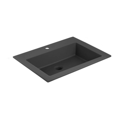 Раковина VCB-13600B из кварца, цвет черный Раковина VCB-13600B из кварца, цвет черный