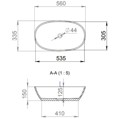 Раковина накладная Salini Callista 106 1101106G Раковина накладная Salini Callista 106 1101106G