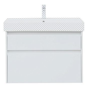 Тумба под раковину Aquanet Nova Lite 85 белый глянец, 2 ящика