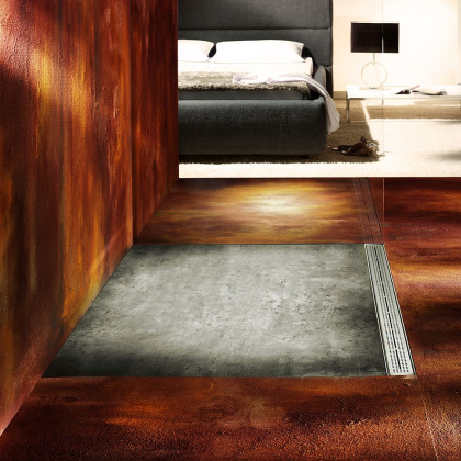 Декоративная решетка TECEdrainline "quadratum", нержавеющая сталь, глянец  для душевого канала, прямая 1200