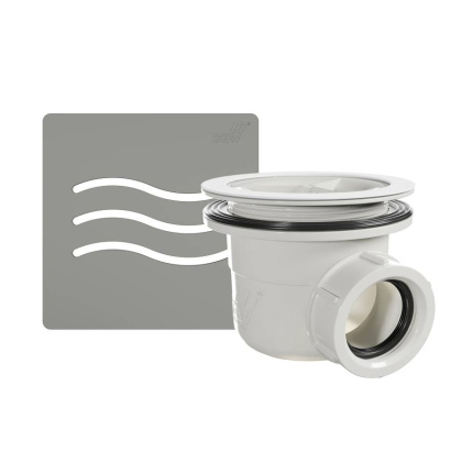 Сифон для душевых поддонов RGW S-010-1 Волна бетон 90 мм, RGW 502411101-10