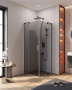 SLIDER-A-2-100/110-C-GM Душевой уголок, Условный размер, мм:(1000-1100)x(1000-1100)x1950 Габариты с диапазоном регулировок, мм:(1000-1100)x(1000-1100)x1950 