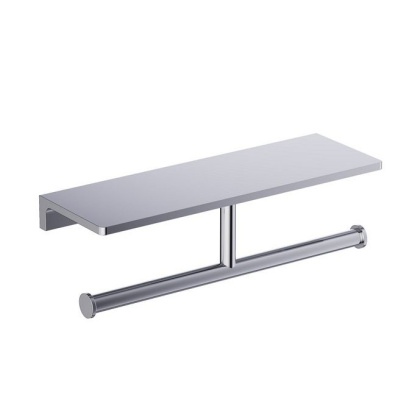 Бумагодержатель двойной с полкой для телефона Timo Selene 10045/00 хром Бумагодержатель двойной с полкой для телефона Timo Selene 10045/00 хром