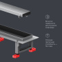 W01SC-U11-070-04SB MasterFlow Трап для душа линейный универс затвор Tile 70см цвет сталь мат W01SC-U11-070-04SB MasterFlow Трап для душа линейный универс затвор Tile 70см цвет сталь мат