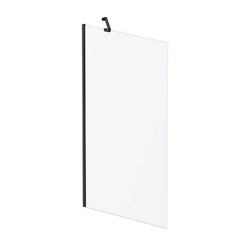 W90BS-080-140BM Gem шторка на борт ванны 80х140, фиксированная, Черный, стекло матовое