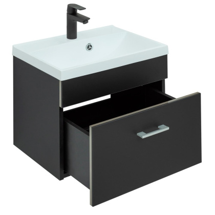Тумба под раковину Aquanet Верона 50 черный матовый