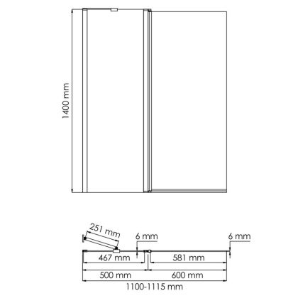 Salm 27P02-110 Fixed Стеклянная шторка