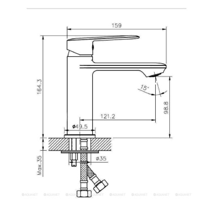 Смеситель для раковины Agger Clean A2402100 Смеситель для раковины Agger Clean A2402100