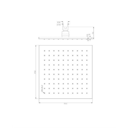 Верхний душ OMNIRES 25х25 см WG225CR (хром)