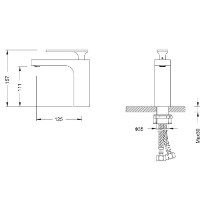Смеситель Timo Torne 4361/17F для раковины, золото матовое