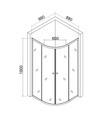 Душевой уголок Orange E01-090TB/G без поддона 90х90, стекло прозрачное Душевой уголок Orange E01-090TB/G без поддона 90х90, стекло прозрачное