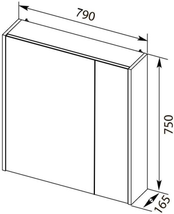 Зеркало-шкаф Aquanet Палермо 80 белый Зеркало-шкаф Aquanet Палермо 80 белый