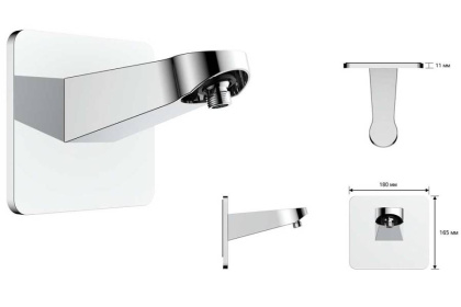 Верхний душ Inspire VSHD-3I3CGM, вороненая сталь Верхний душ Inspire VSHD-3I3CGM, вороненая сталь